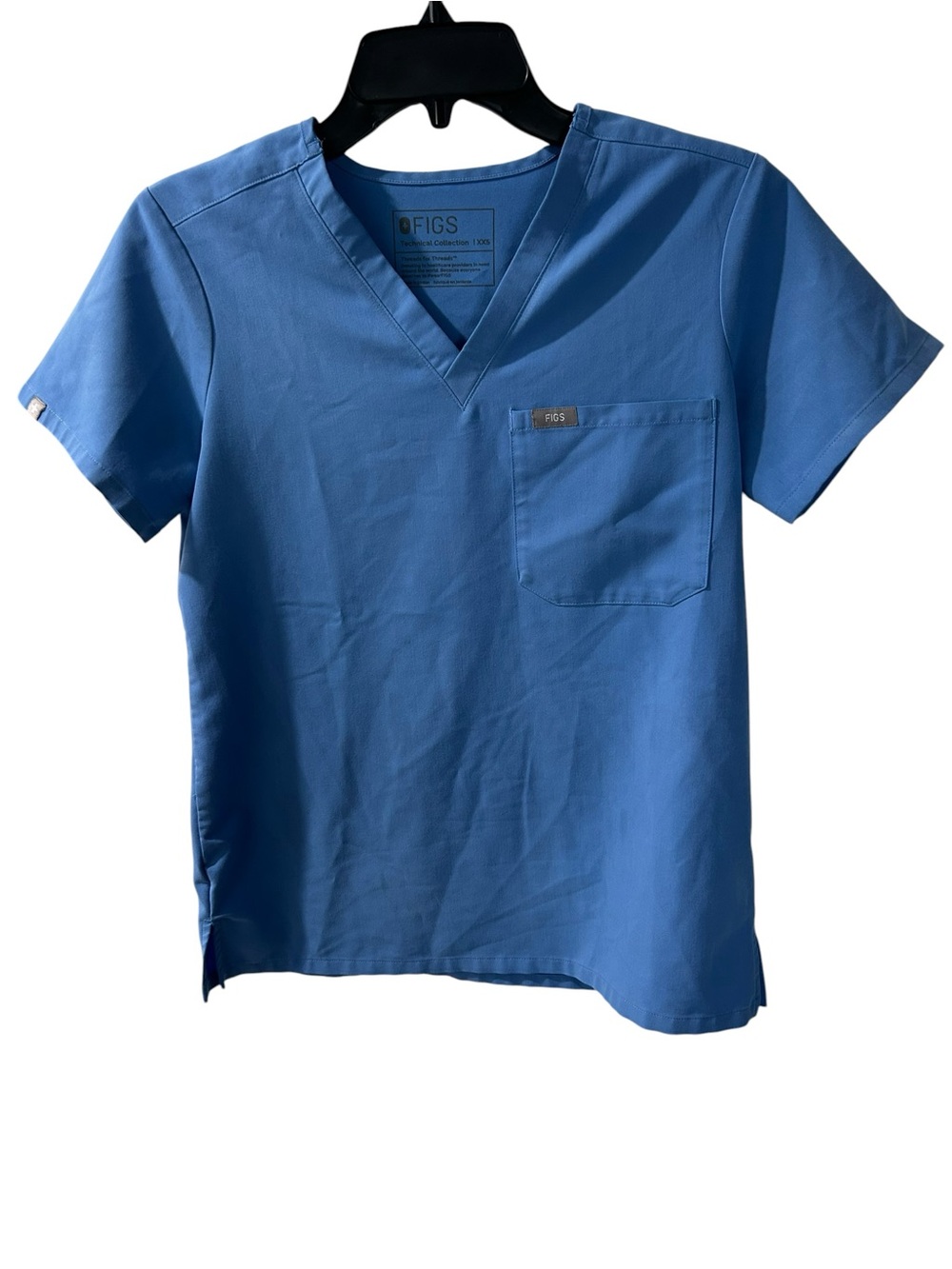 Figs Catarina One Pocket Scrub Top Blue Medical